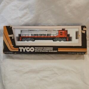 VTG Tyco Illinois Central Gulf Diesel Locomotive Orange 1980s HO Scale Train USA